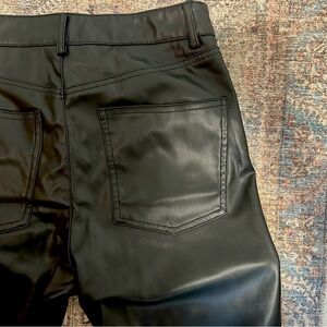 Zara straight leg faux leather pants size S